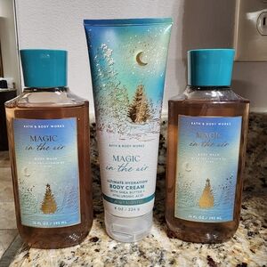 Bath & Body Works Magic in the Air Body Wash and Cream Set - Blue and Gold